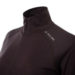 LightWool 180 Polo w/zip, dame (Chocolate Plum)-ACLIMA Clearance