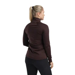 LightWool 180 Polo w/zip, dame (Chocolate Plum)-ACLIMA Clearance