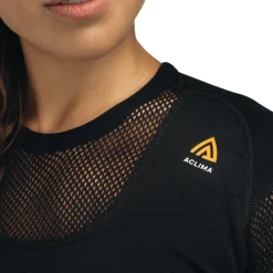 WoolNet Crewneck, dame (Jet Black)-ACLIMA Sale