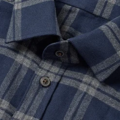 Blåvand LS skjorte, herre (Dark Blue)-ASIVIK New