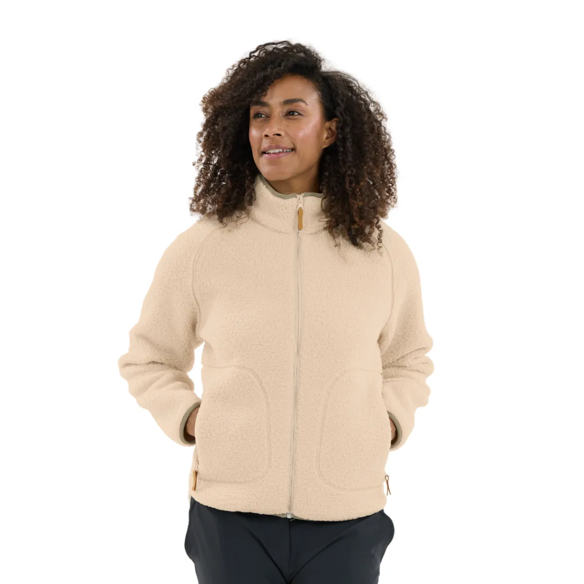 Hike Teddy fleecejakke, dame (Oatmeal)-ASIVIK New