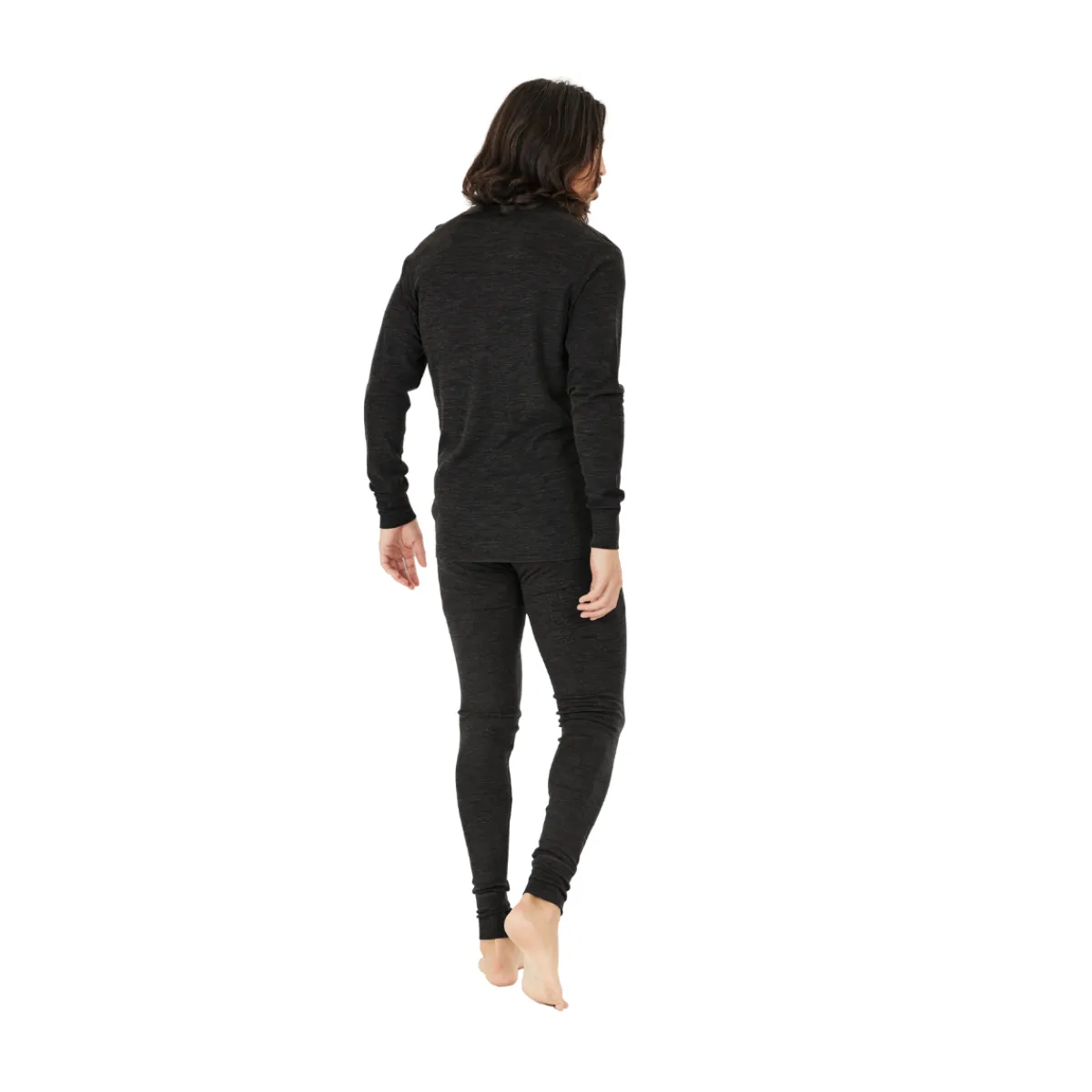 Hike Wool Blend Uldunderbukser, herre (Black)-ASIVIK Hot