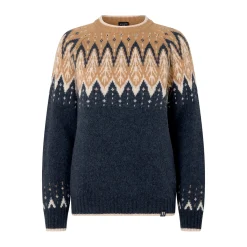 Isefjord Sweater, dame (Navy Sand)-ASIVIK Clearance