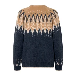 Isefjord Sweater, dame (Navy Sand)-ASIVIK Clearance