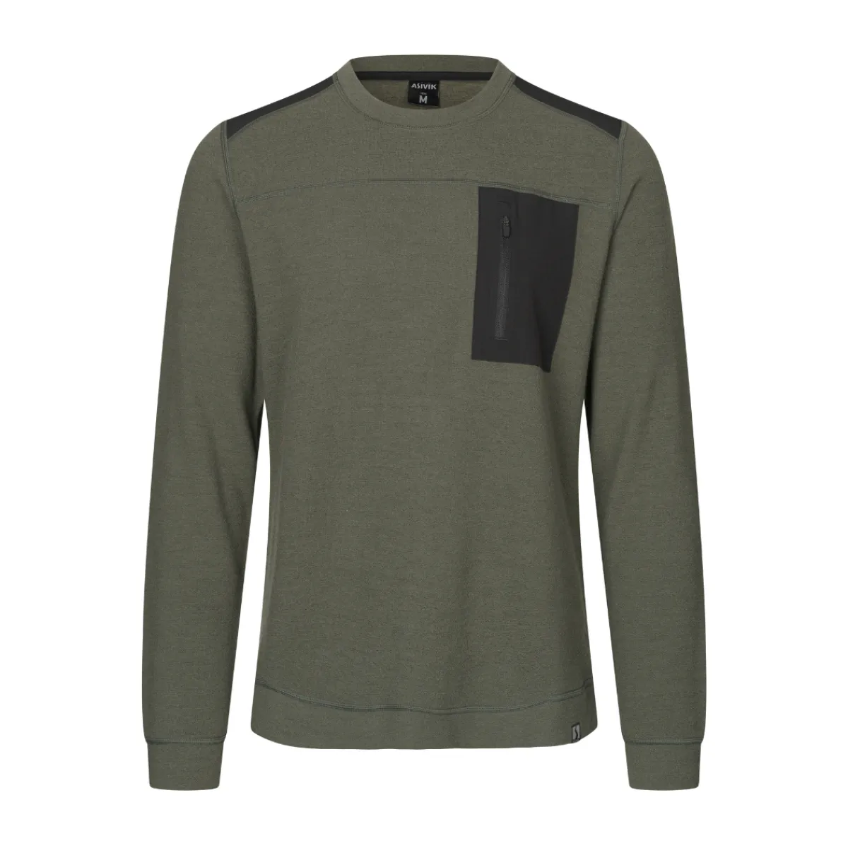 Rold Wool Crew uldtrøje, herre (Pine Green)-ASIVIK