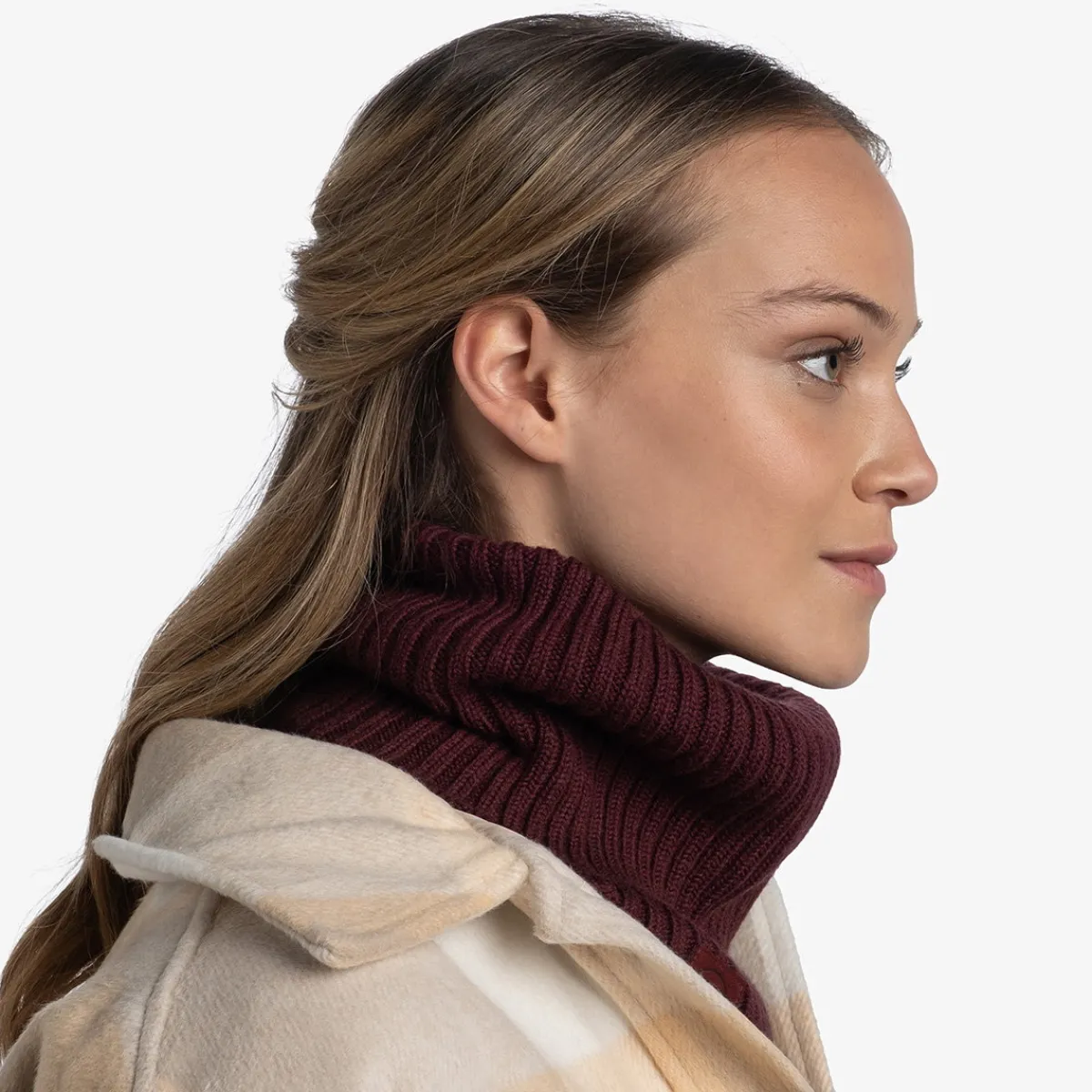 Norval Knitted Neckwarmer-BUFF Hot