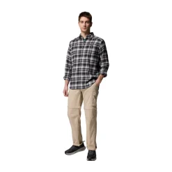 Cornell Woods Flannel LS, herre (BlackTartan)-COLUMBIA Outlet