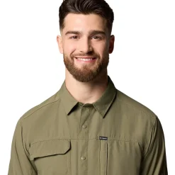 Skien Valley LS Skjorte, herre (Stone Green)-COLUMBIA Outlet