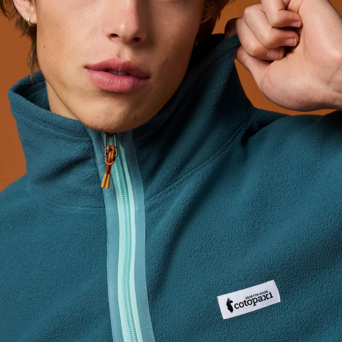Amado Fleece Pullover, herre (Ocean)-COTOPAXI Clearance