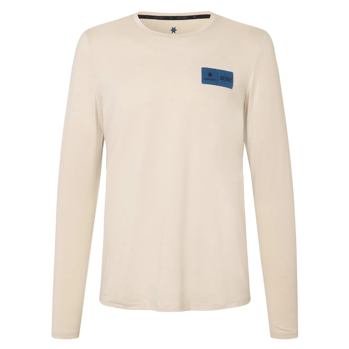 DDS x Saysky Pace Long Sleeve løbetrøje (Beige Melange)-DET DANSKE SPEJDERKO