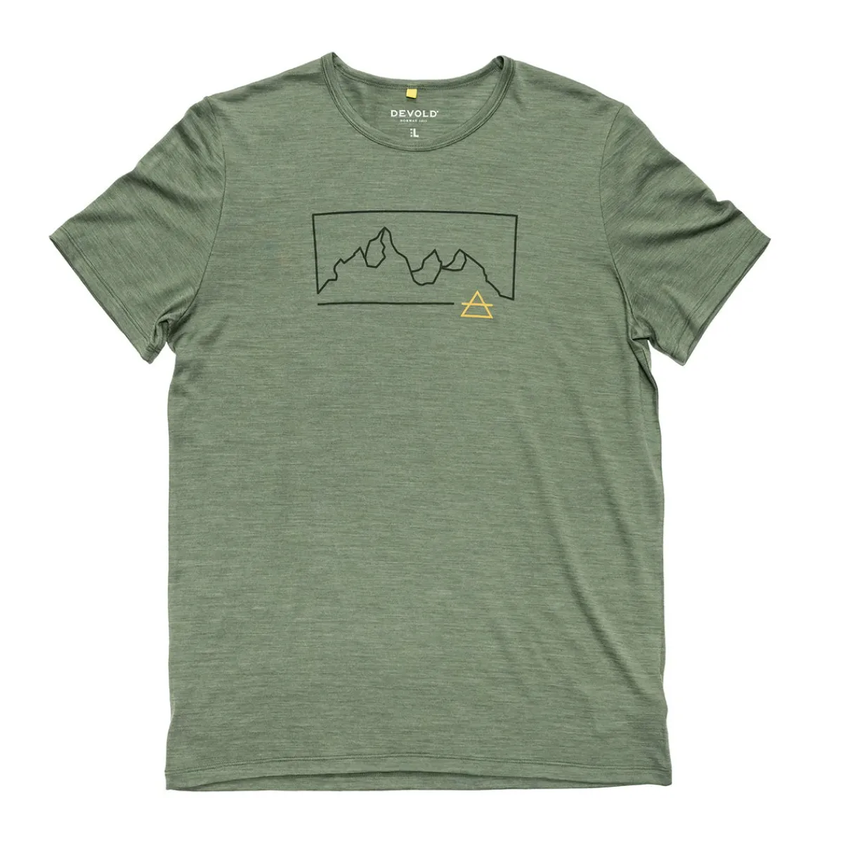 Active Merino 130 "Outline" T-shirt, herre (Forest)-DEVOLD Hot