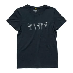 Classic Merino 150 Flowers T-shirt, dame (Ink)-DEVOLD New