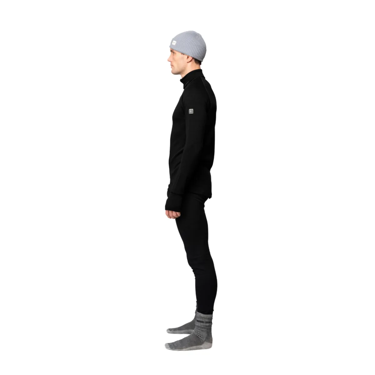 Expedition Merino 235 Zip Neck trøje, herre (Black)-DEVOLD Online