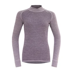 Kvitegga Cross Neck, dame (Orchid)-DEVOLD Outlet