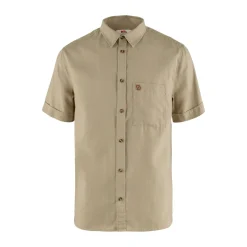 Fjällräven Övik Travel Shirt SS, herre (Sand Stone)-FJÄLLRÄVEN