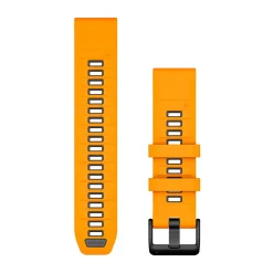 QuickFit 22mm silikone urrem (Spark Orange / Graphite)-GARMIN