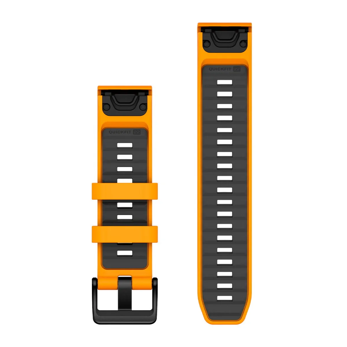 QuickFit 22mm silikone urrem (Spark Orange / Graphite)-GARMIN