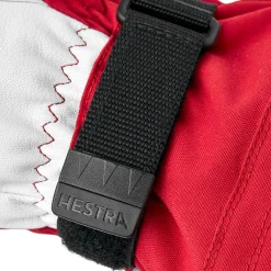 Army Leather Heli Ski 3-finger skihandske (Red)-HESTRA Online