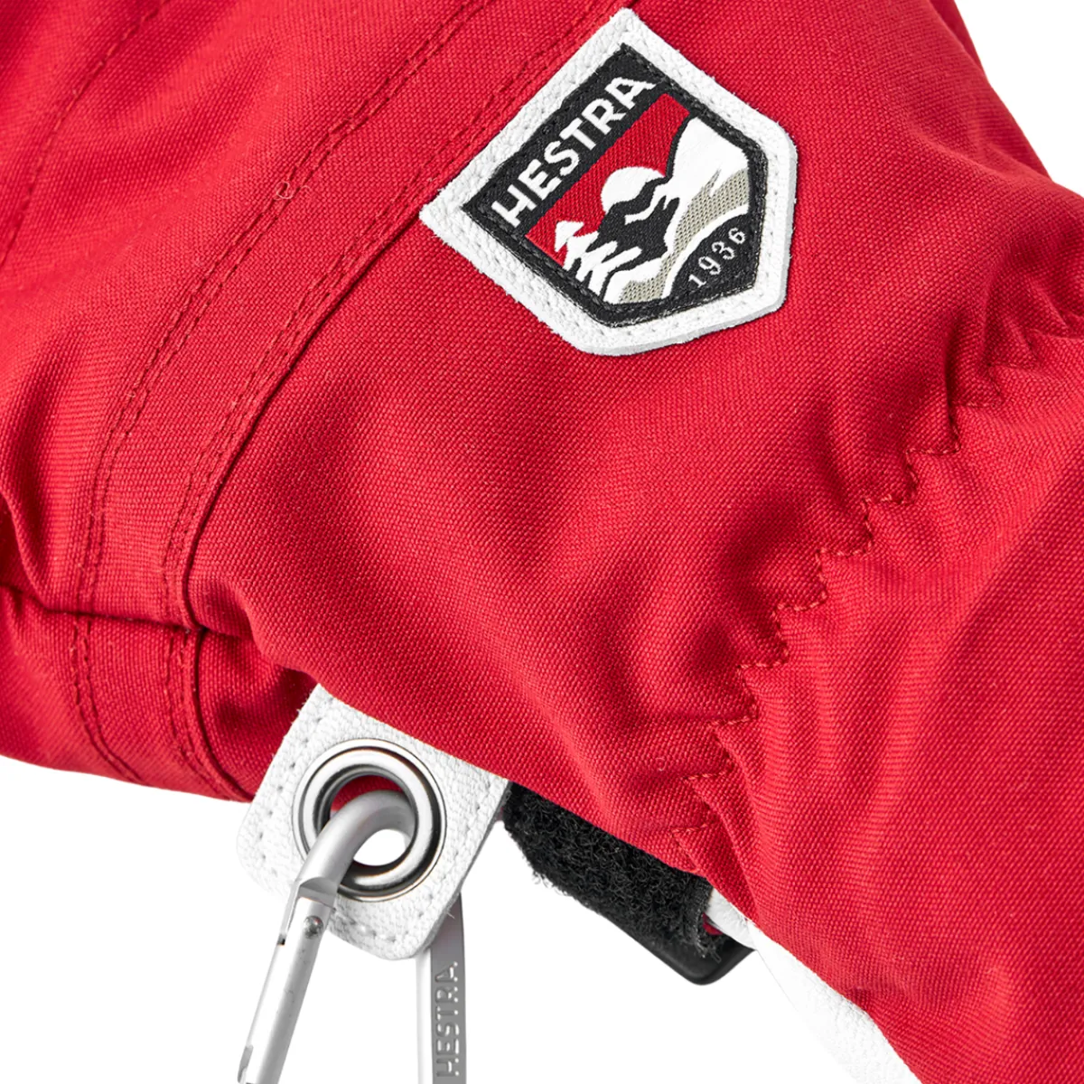 Army Leather Heli Ski 3-finger skihandske (Red)-HESTRA Online