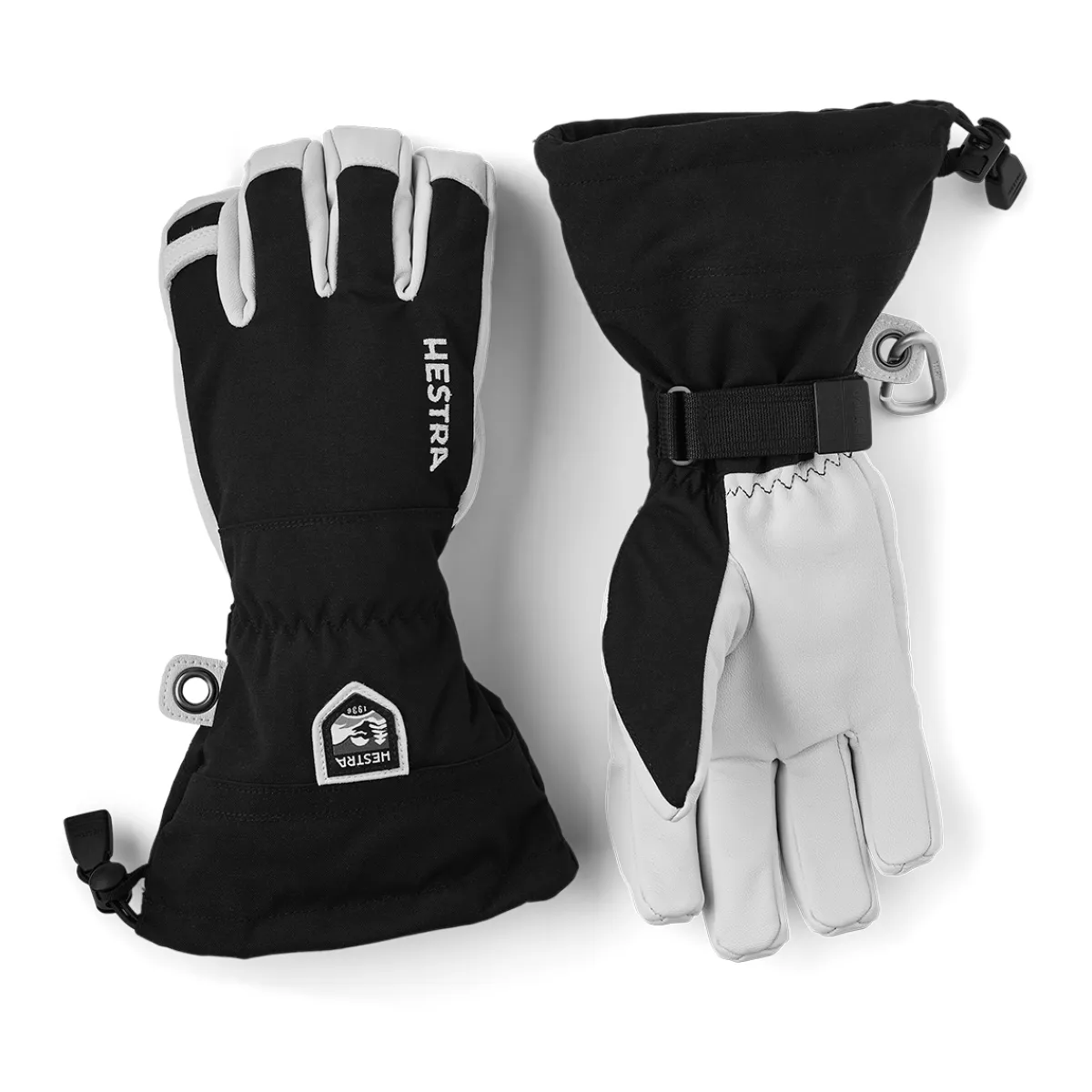 Army Leather Heli Ski 5-finger skihandske (Black)-HESTRA Best