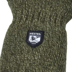 Basic Wool Mitt strikvante (Olive)-HESTRA