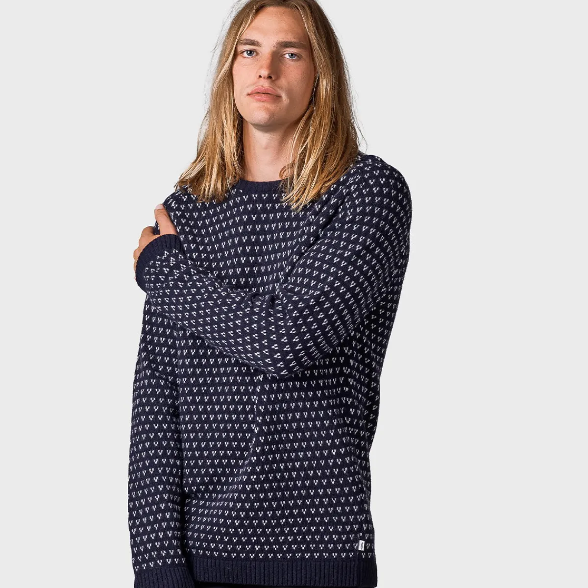 Klitmøller Collective Hugo Knit sweater (Navy Cream)-KLITMØLLER COLLECTIV Clearance