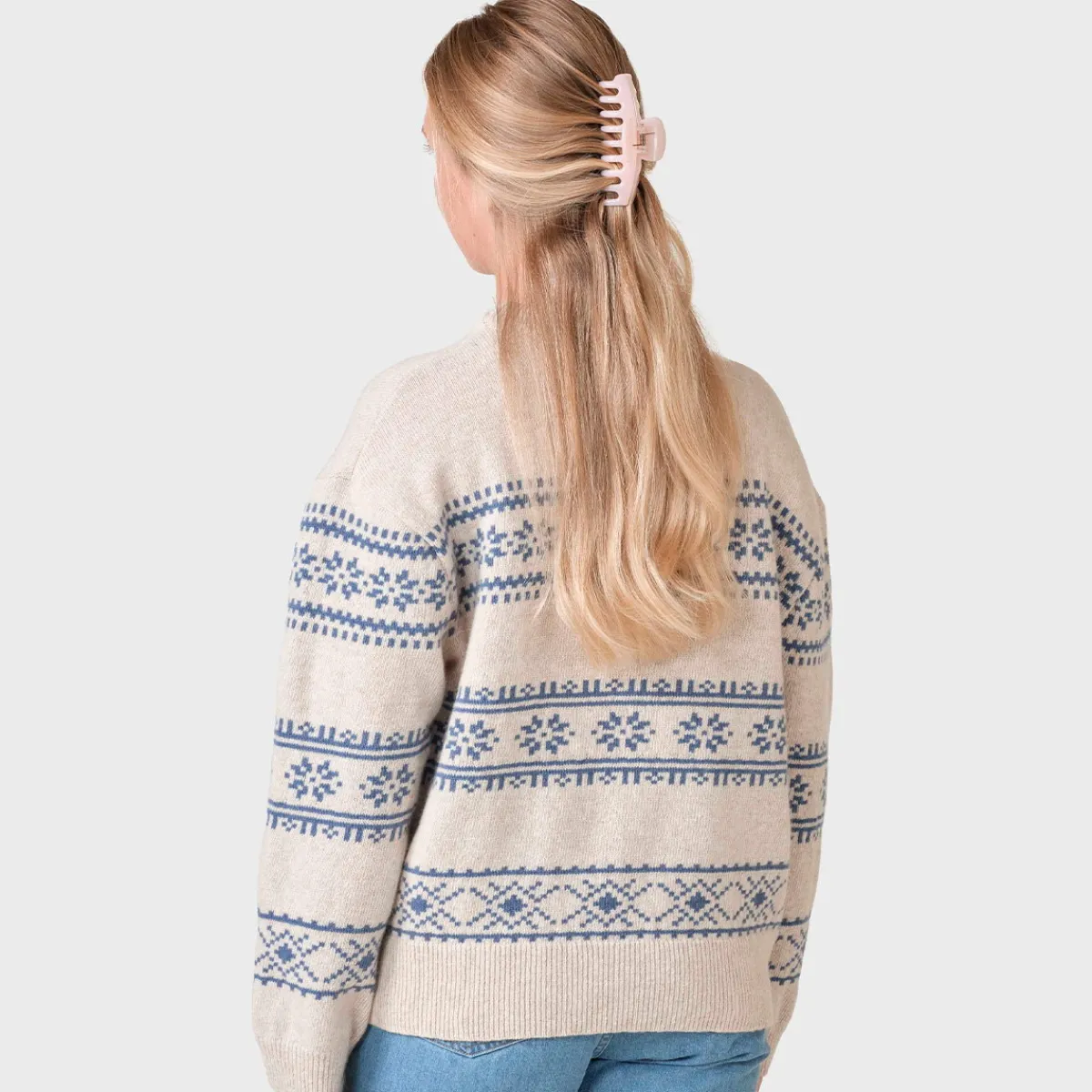 Klitmøller Collective Jette Knit striktrøje, dame (Pastel Sand Ocean)-KLITMØLLER COLLECTIV