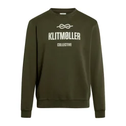 Klitmøller Collective Logo Crew, herre (Olive)-KLITMØLLER COLLECTIV Clearance