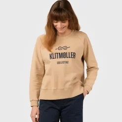 Klitmøller Collective Maja Logo Crew, dame (Sand)-KLITMØLLER COLLECTIV Discount