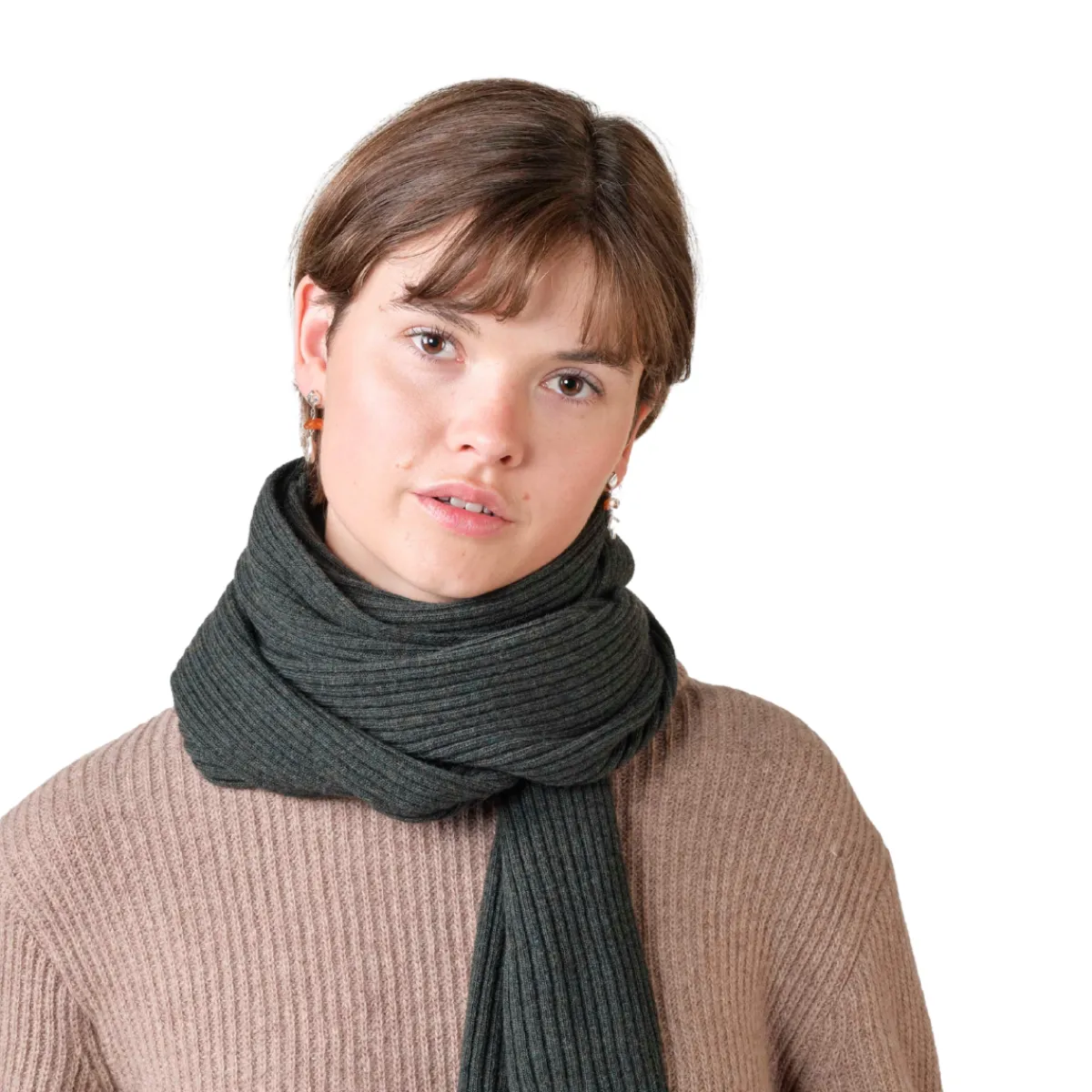 Klitmøller Collective North Scarf Halstørklæde (Olive)-KLITMØLLER COLLECTIV New