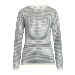 Klitmøller Collective Silje Knit bluse, dame (Cream Navy)-KLITMØLLER COLLECTIV Clearance