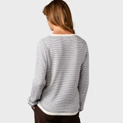 Klitmøller Collective Silje Knit bluse, dame (Cream Navy)-KLITMØLLER COLLECTIV Clearance