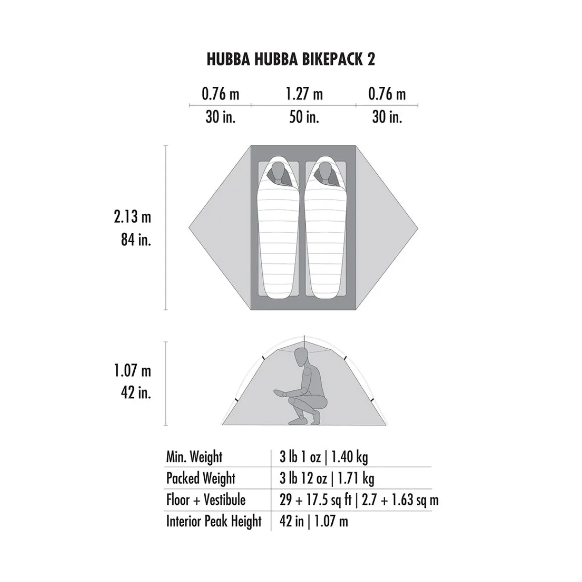 Hubba Hubba Bikepack 2 telt, 2 personer-MSR Discount