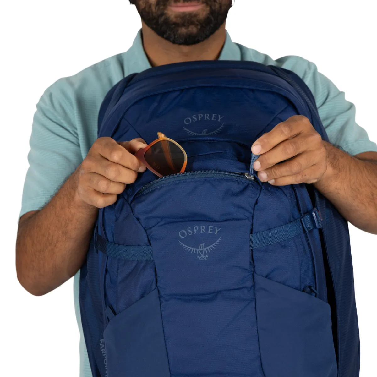 Farpoint Travel Pack 70 L rejserygsæk, herre (Antique Blue)-OSPREY Sale