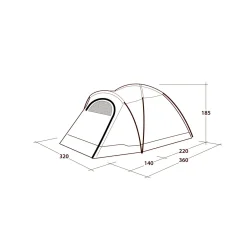 Cloud 5 campingtelt (Green)-OUTWELL Clearance