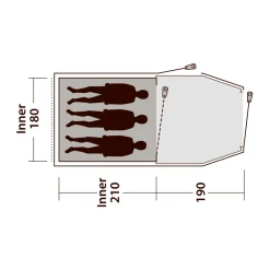 Earth 3 plus campingtelt, 3 personer-OUTWELL Outlet