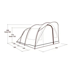 Sky 5 campingtelt 5 personer (Blue)-OUTWELL Best