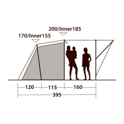 Sky 5 campingtelt 5 personer (Blue)-OUTWELL Best