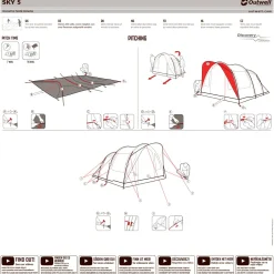 Sky 5 campingtelt 5 personer (Blue)-OUTWELL Best