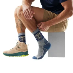 Hike Light Cushion Crew Bison vandresokker, herre (Light Grey)-SMARTWOOL Clearance