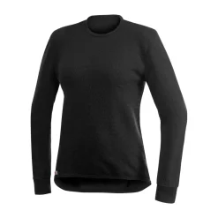 Crewneck 200 uldundertrøje, unisex (Black)-WOOLPOWER Clearance
