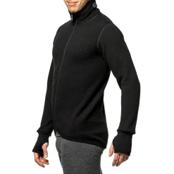Full Zip Jacket 400 uldtrøje, unisex (Black)-WOOLPOWER Clearance
