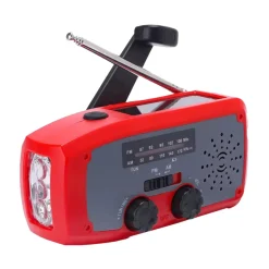 XCEED Solar Emergency Multi Radio 2000 mAh - nødradio med håndsving (Red)-DIVERSE Clearance